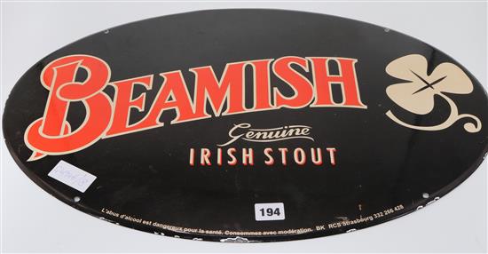 Beamish Irish Stout enamel sign